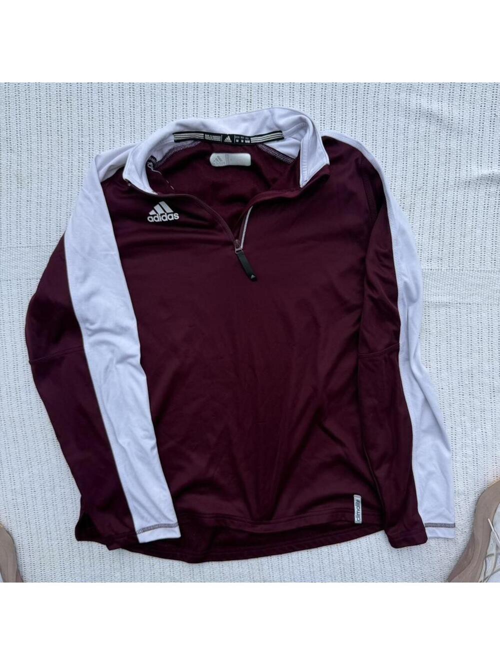 Adidas Men's Long Sleeve Quarter-Zip Pullover Size M